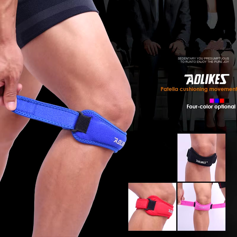 1PCS Adjustable Knee Patellar Tendon Support Strap Band Knee Support Brace Pads for Running Basketball Outdoor Sport