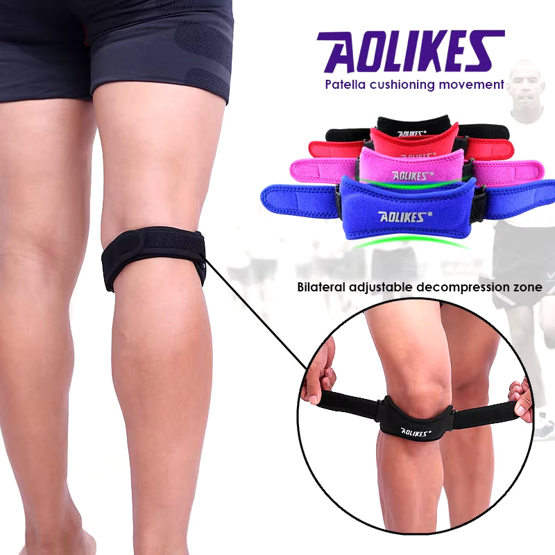 1PCS Adjustable Knee Patellar Tendon Support Strap Band Knee Support Brace Pads for Running Basketball Outdoor Sport