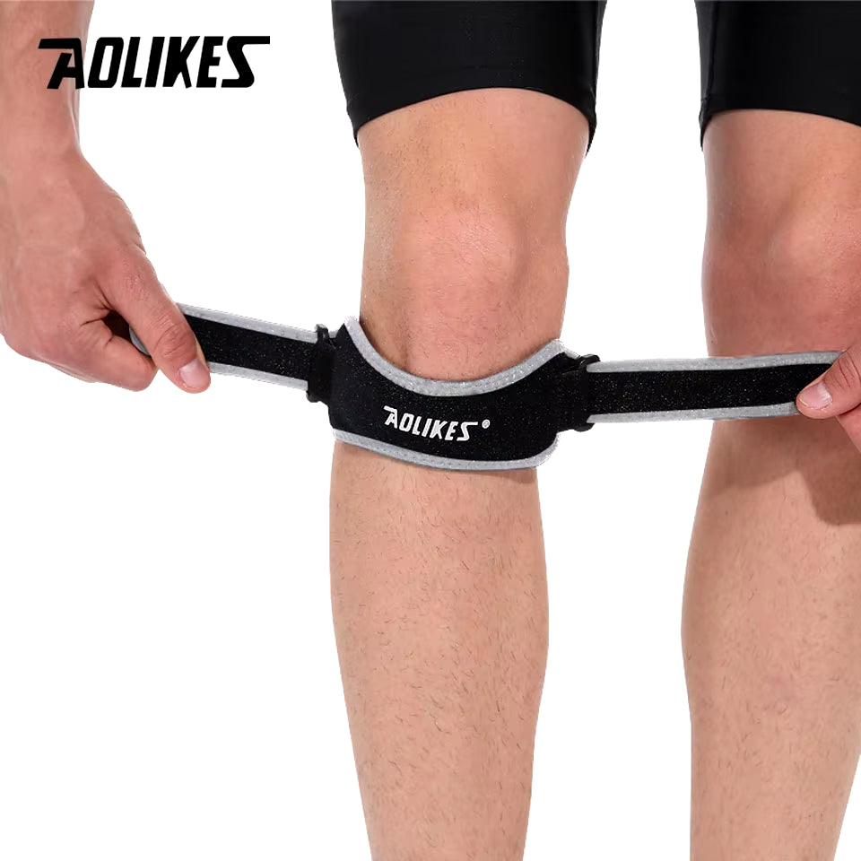 1PCS Adjustable Knee Patellar Tendon Support Strap Band Knee Support Brace Pads for Running Basketball Outdoor Sport