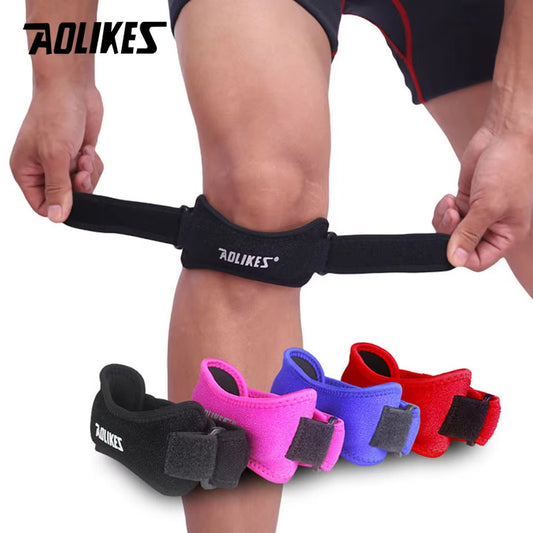 1PCS Adjustable Knee Patellar Tendon Support Strap Band Knee Support Brace Pads for Running Basketball Outdoor Sport